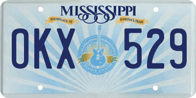 MS license plate OKX529