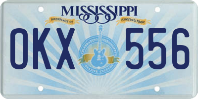 MS license plate OKX556