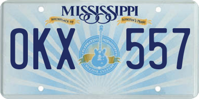 MS license plate OKX557
