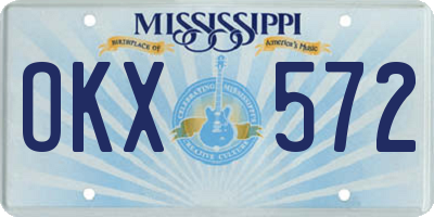 MS license plate OKX572