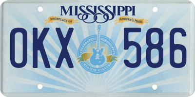 MS license plate OKX586