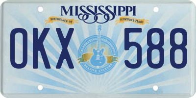 MS license plate OKX588