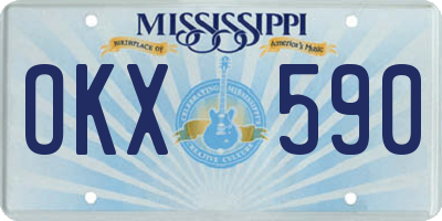 MS license plate OKX590