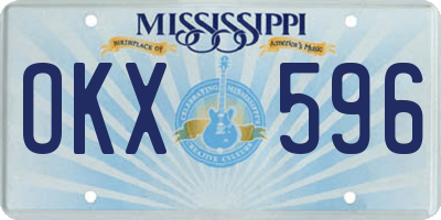 MS license plate OKX596