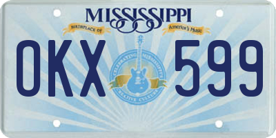 MS license plate OKX599