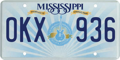 MS license plate OKX936