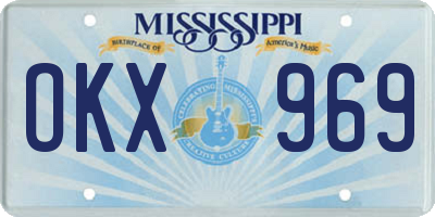 MS license plate OKX969