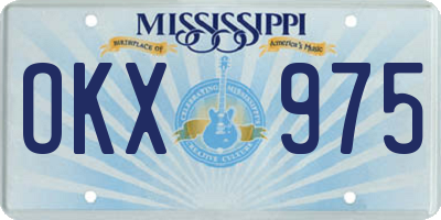 MS license plate OKX975
