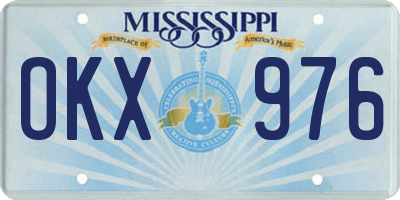 MS license plate OKX976