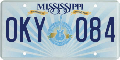 MS license plate OKY084