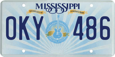 MS license plate OKY486