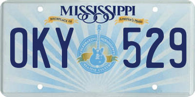 MS license plate OKY529