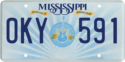 MS license plate OKY591