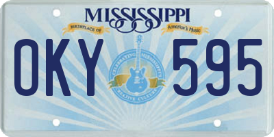 MS license plate OKY595