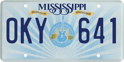 MS license plate OKY641