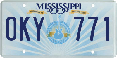 MS license plate OKY771