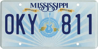 MS license plate OKY811