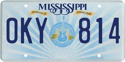 MS license plate OKY814