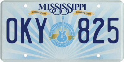 MS license plate OKY825