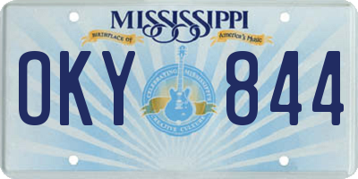 MS license plate OKY844