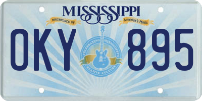 MS license plate OKY895