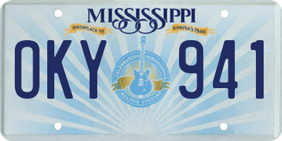 MS license plate OKY941