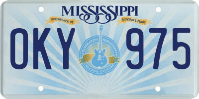 MS license plate OKY975