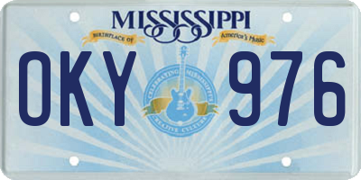 MS license plate OKY976