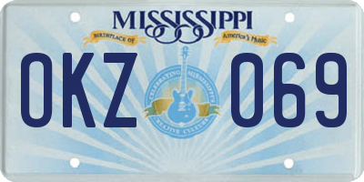 MS license plate OKZ069