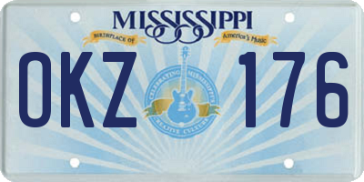 MS license plate OKZ176