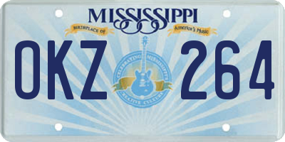 MS license plate OKZ264