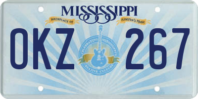 MS license plate OKZ267