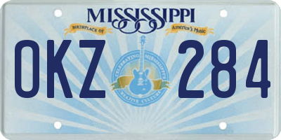 MS license plate OKZ284