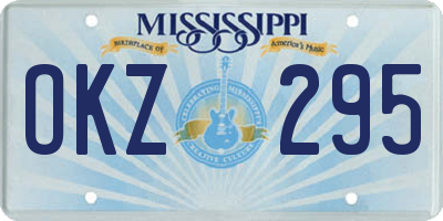 MS license plate OKZ295