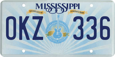 MS license plate OKZ336