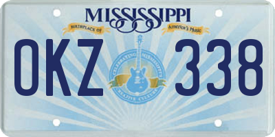 MS license plate OKZ338