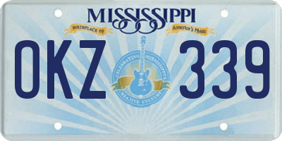 MS license plate OKZ339