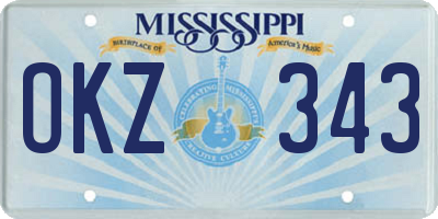 MS license plate OKZ343