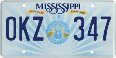 MS license plate OKZ347