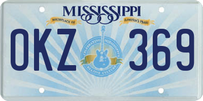 MS license plate OKZ369