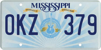 MS license plate OKZ379