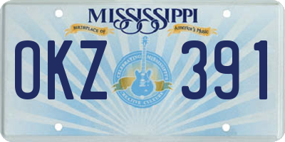 MS license plate OKZ391
