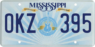 MS license plate OKZ395