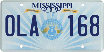 MS license plate OLA168