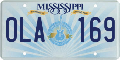 MS license plate OLA169