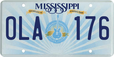 MS license plate OLA176
