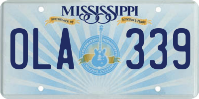MS license plate OLA339