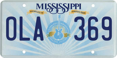 MS license plate OLA369