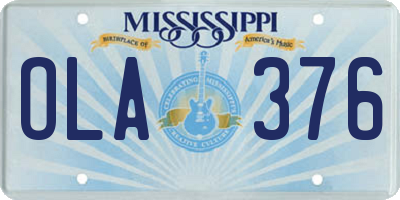 MS license plate OLA376