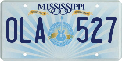 MS license plate OLA527